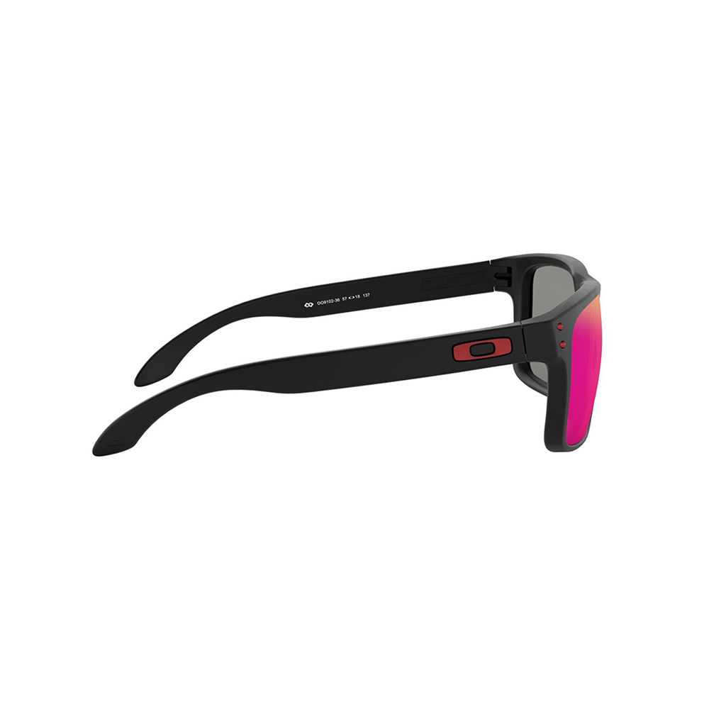Oakley Matte Black with Positive Red Iridium Lens Holbrook Sunglasses