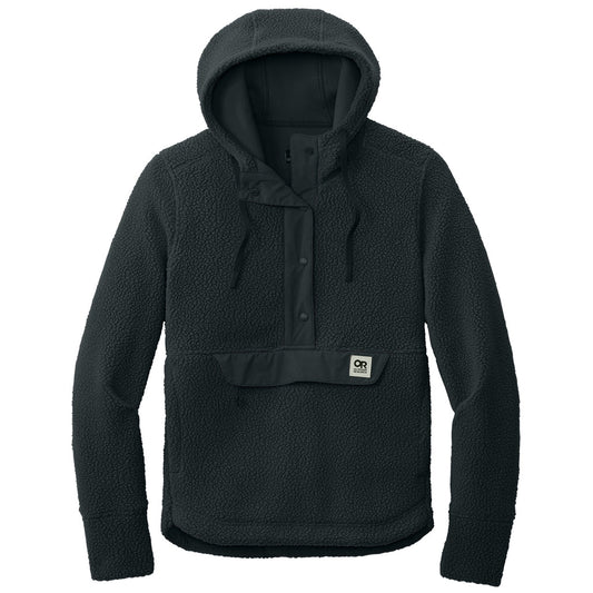 Outdoor Research Women's Black Packwood Fleece Pullover Hoodie