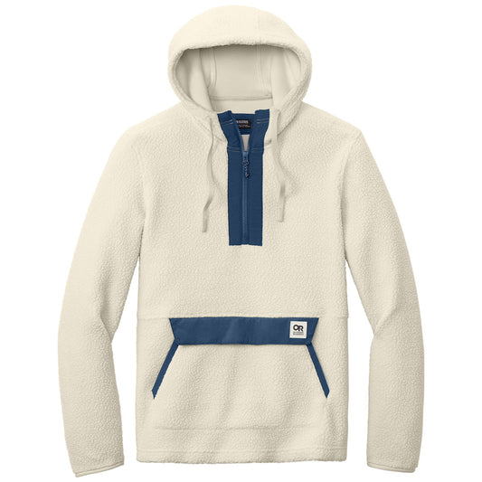 Outdoor Research Men's Oat/ Navy Packwood Fleece Pullover Hoodie