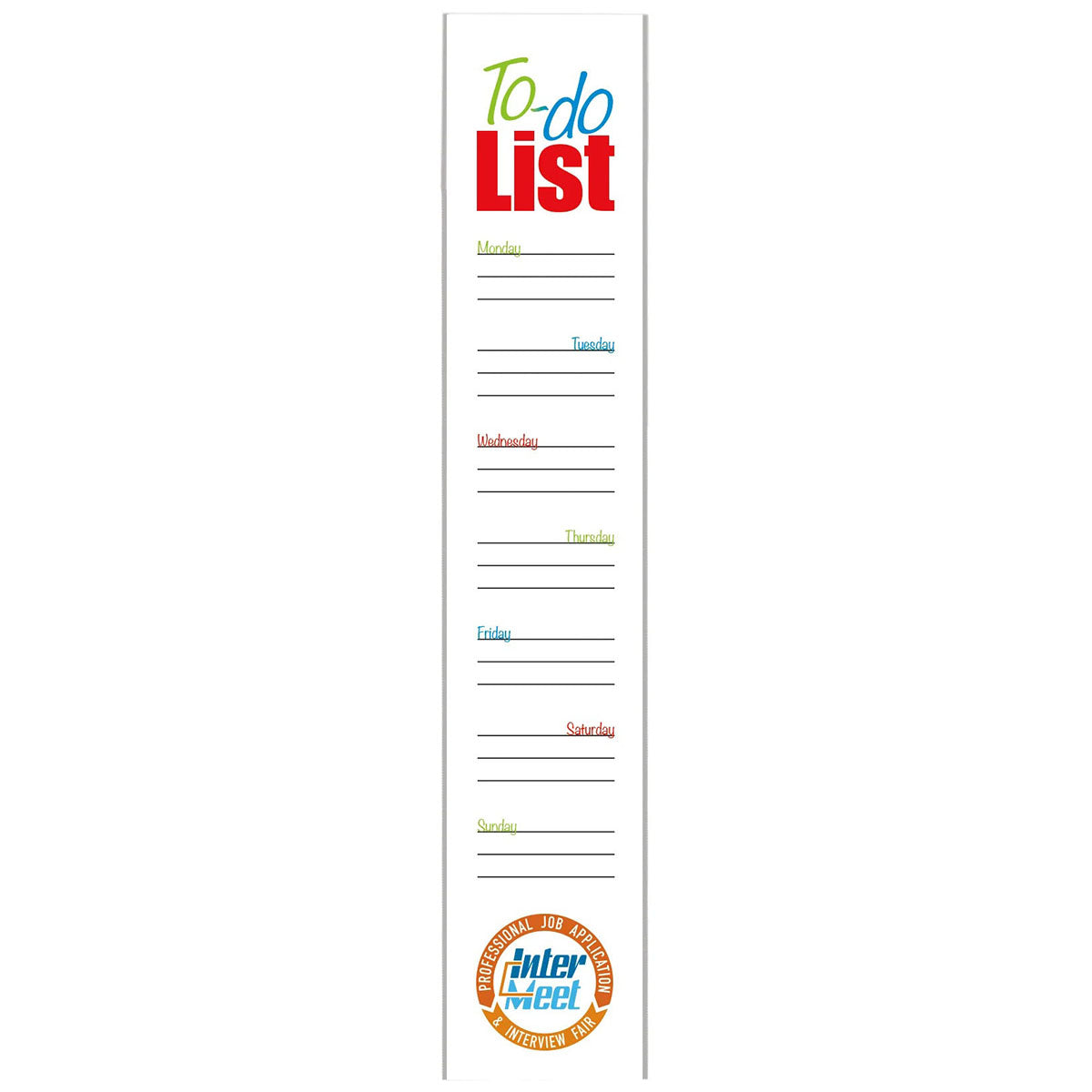 Souvenir White Sticky Note 12" X 2" Pad, 25 sheet