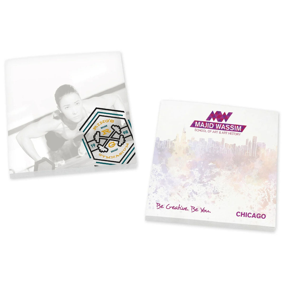 Souvenir White Sticky Note 3" x 3" Pad, 100 sheet