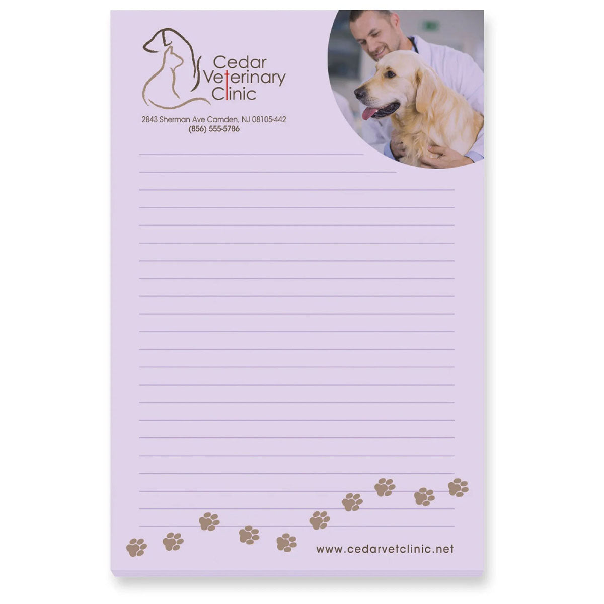 Souvenir White Sticky Note 4" x 6" Pad, 100 sheet