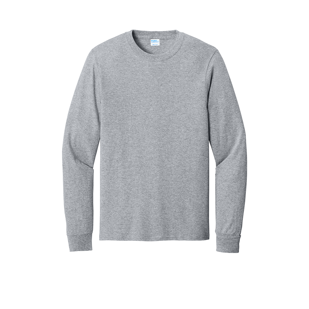 Port & Company Men's Athletic Heather Long Sleeve Core Cotton Tee