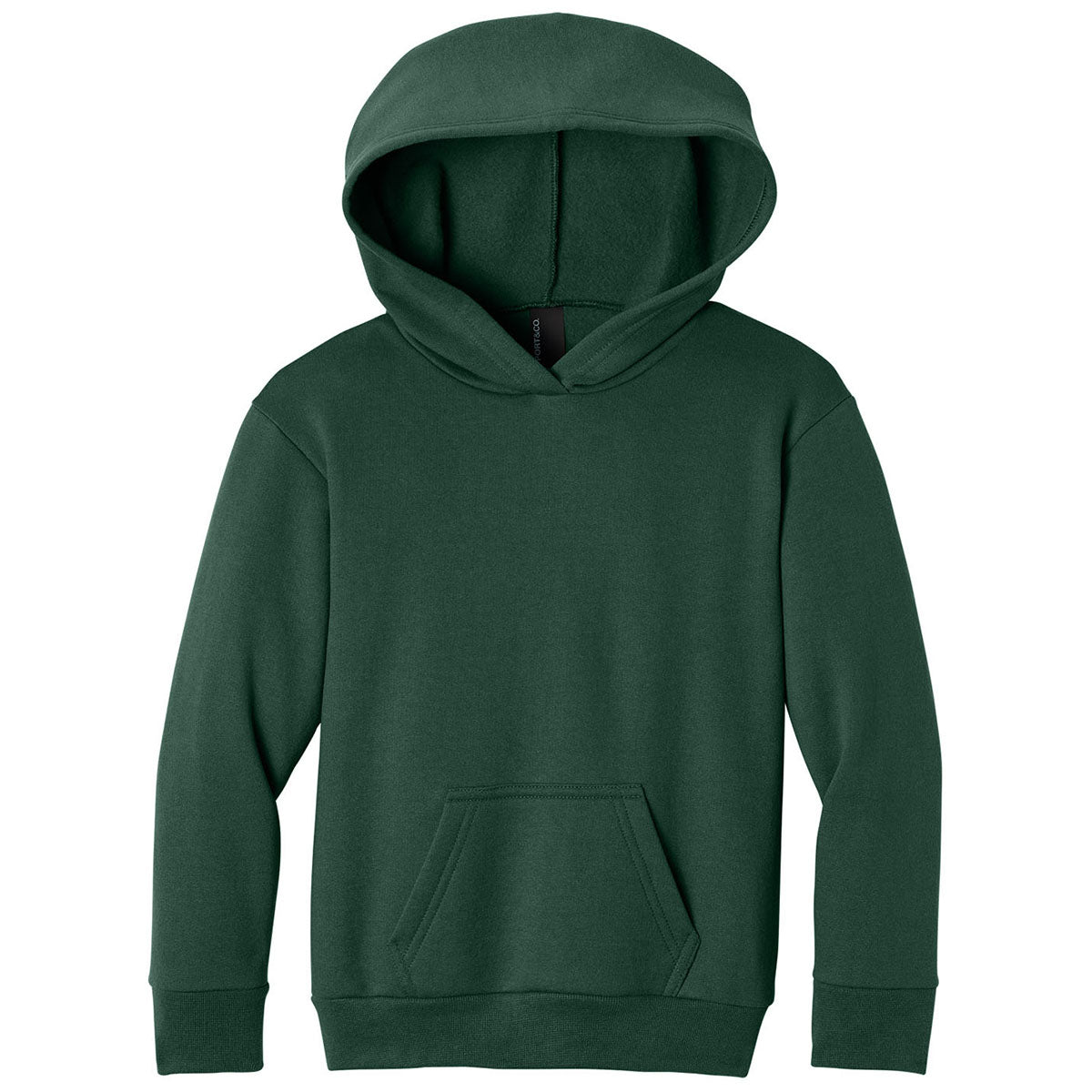 Port & Co. Youth Dark Green Easy Fleece Pullover Hooded Sweatshirt