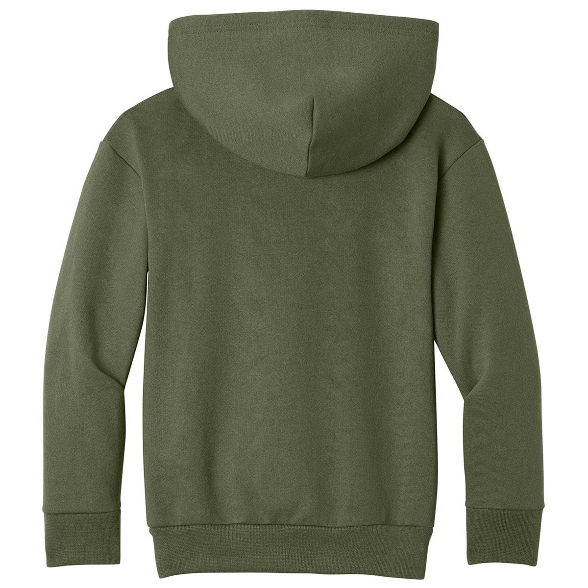 Port & Co. Youth Olive Drab Green Easy Fleece Pullover Hooded Sweatshirt