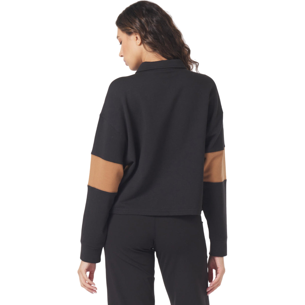 Glyder Women's Black/Almond Lounge Skimmer Polo