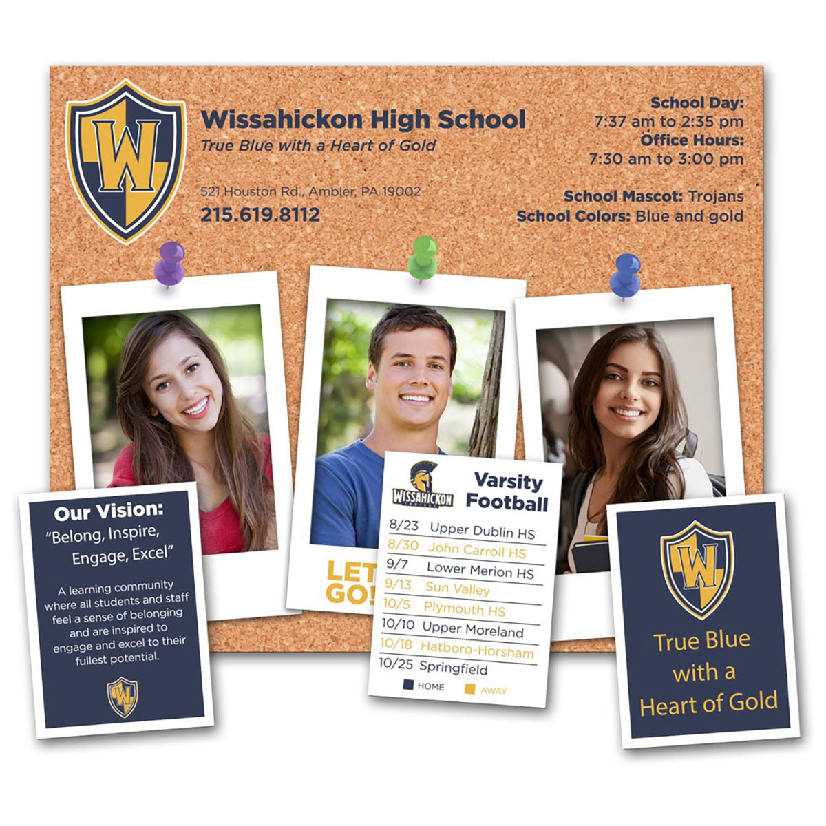 The Magnet Group Custom Picture Frame Magnet with 3 Punch Outs