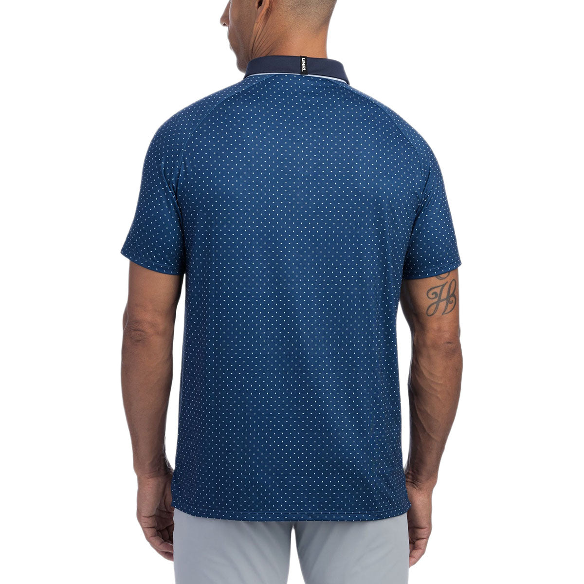 UNRL Men's Cavern Blue Pinpoint Polo