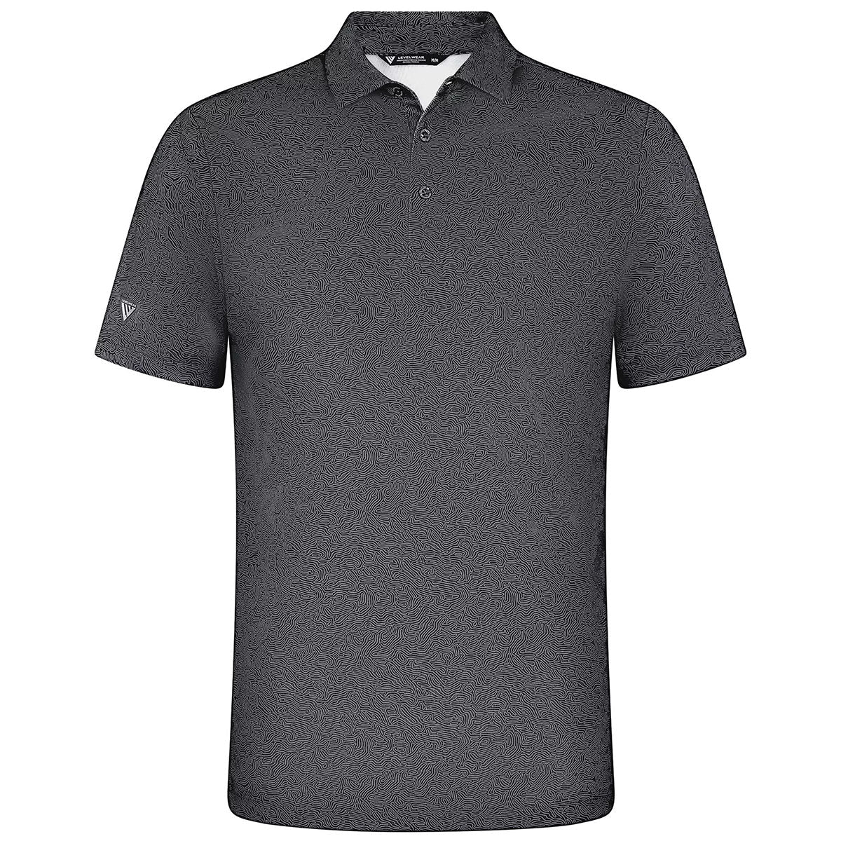 Levelwear Men's Black Graph Polo