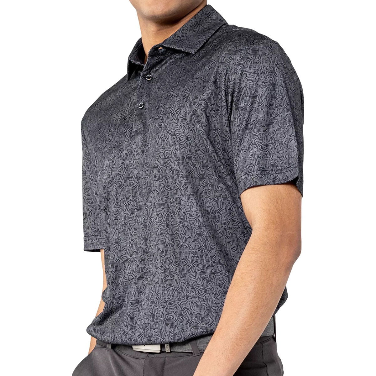 Levelwear Men's Black Graph Polo