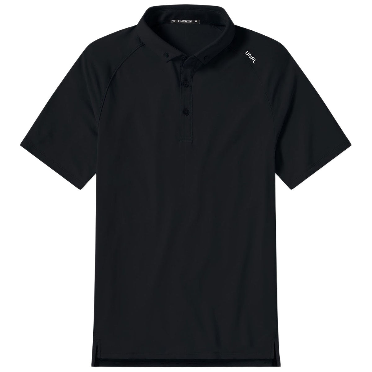 UNRL Men's Black Pique Pro Polo