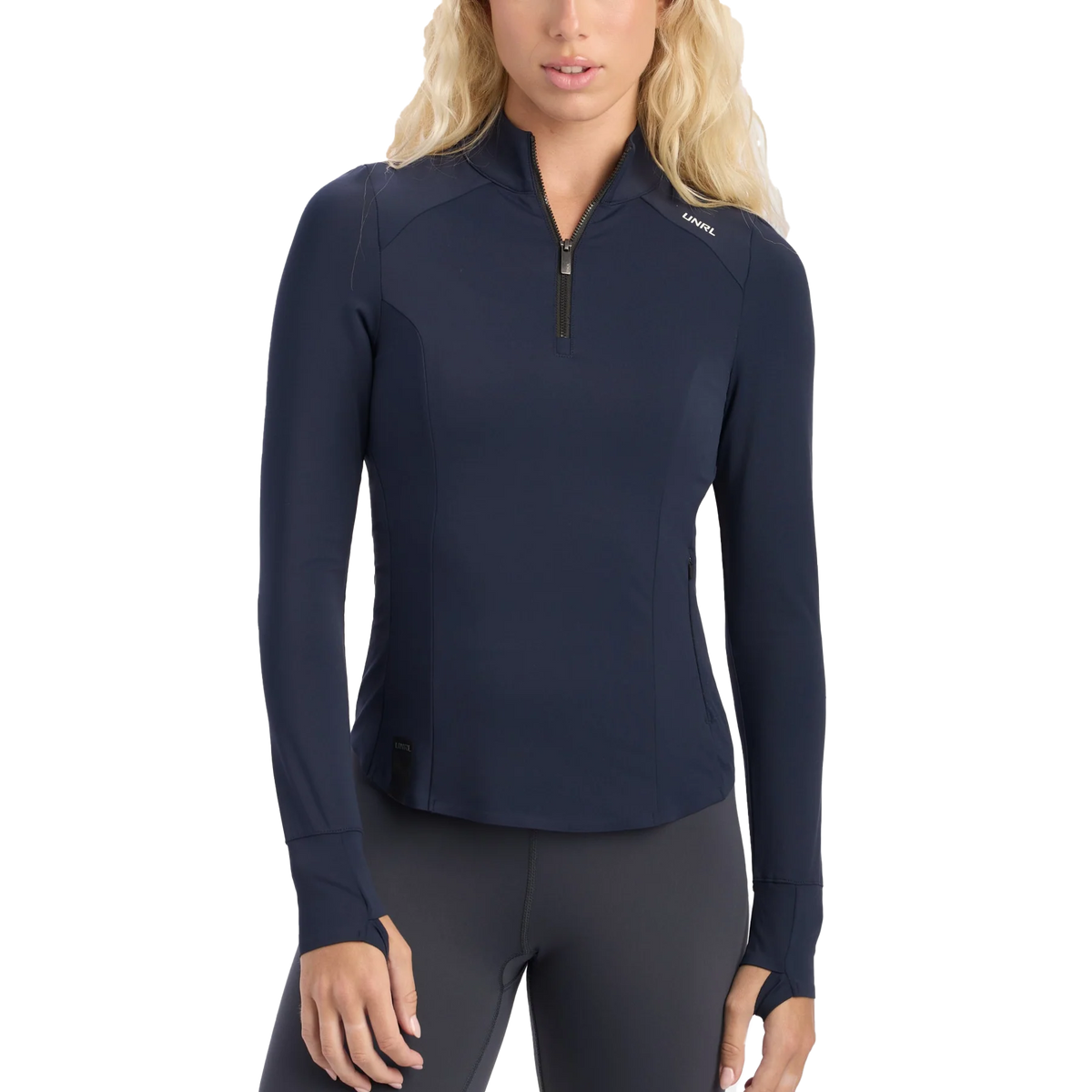 UNRL Women's Midnight Navy Performa Fitted Half-Zip