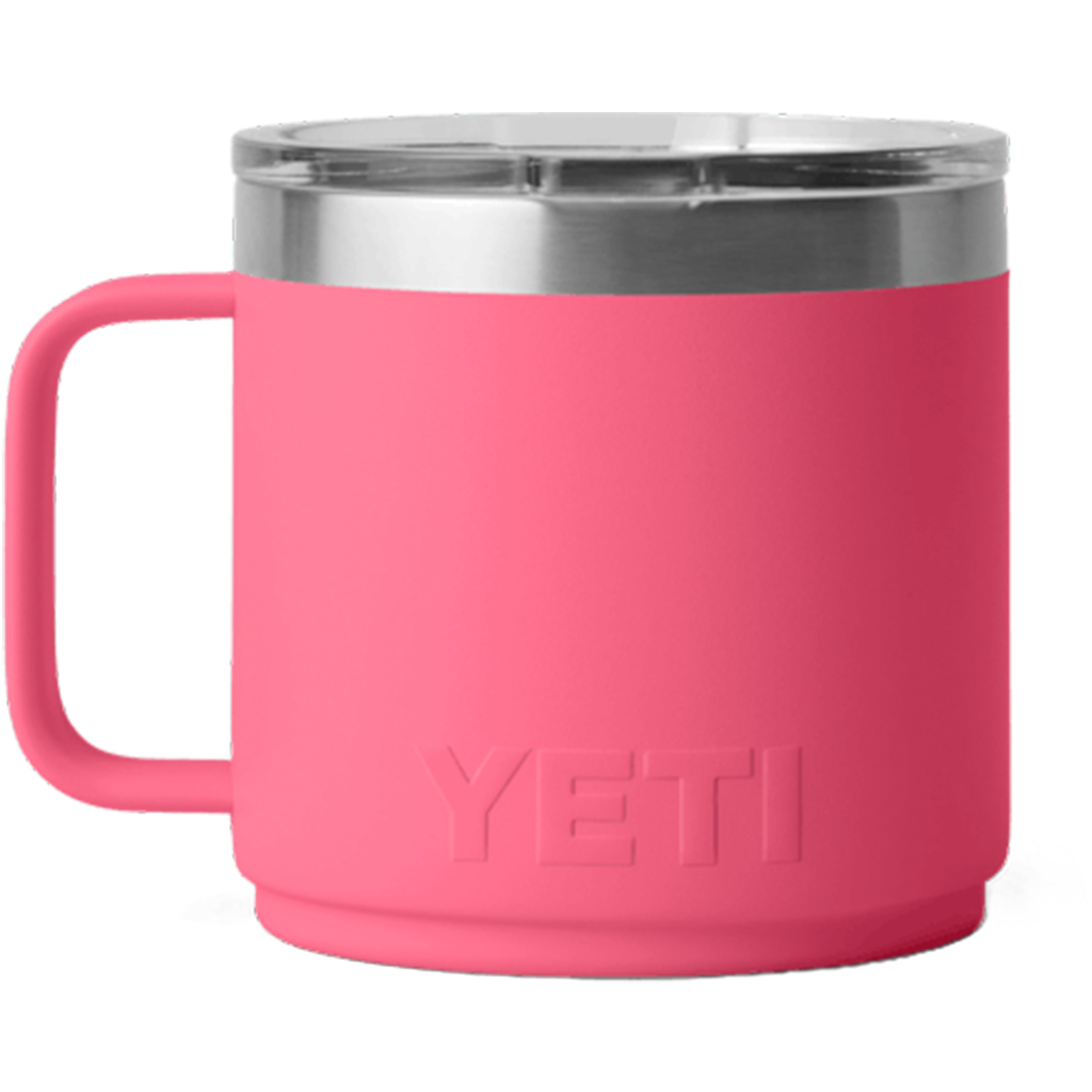 YETI Tropical Pink Rambler 14 oz Stackable Mug with Durasip Ceramic Lining