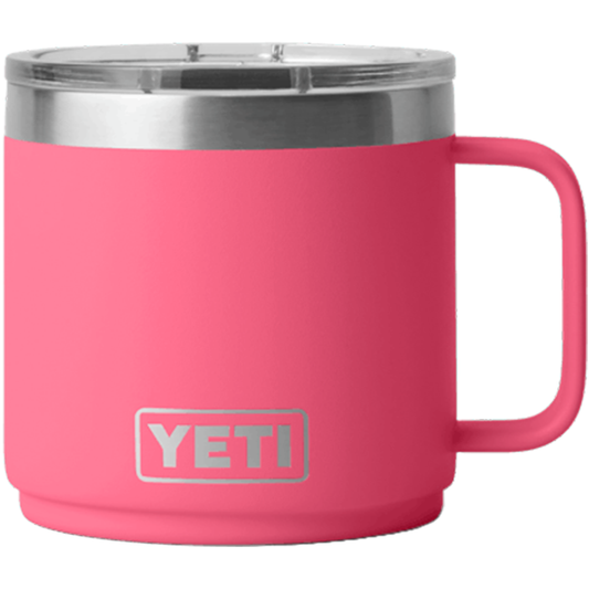 YETI Tropical Pink Rambler 14 oz Stackable Mug with Durasip Ceramic Lining