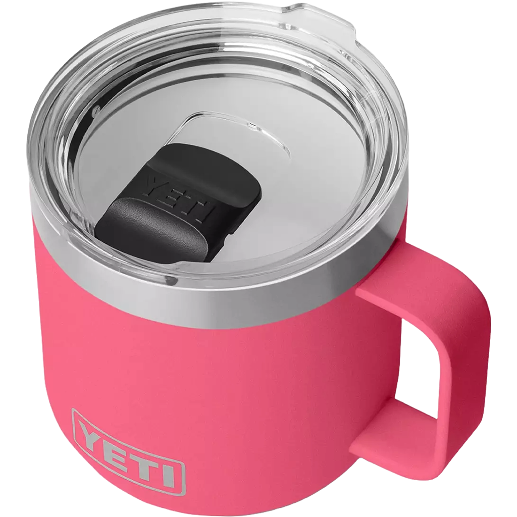 YETI Tropical Pink Rambler 14 oz Stackable Mug with Durasip Ceramic Lining