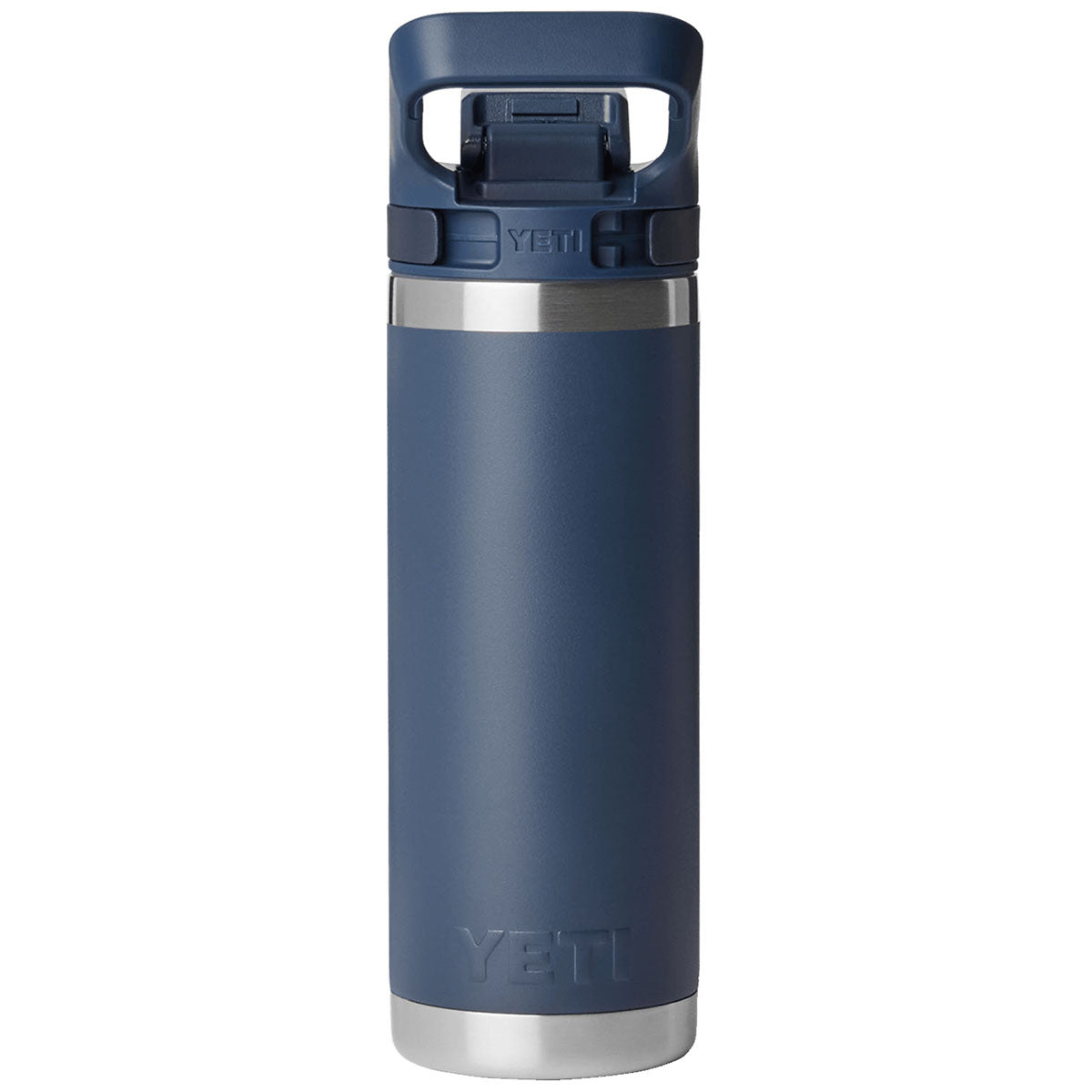 YETI Navy Rambler 18 oz Water Bottle with Color-Matched Flip Chug Cap
