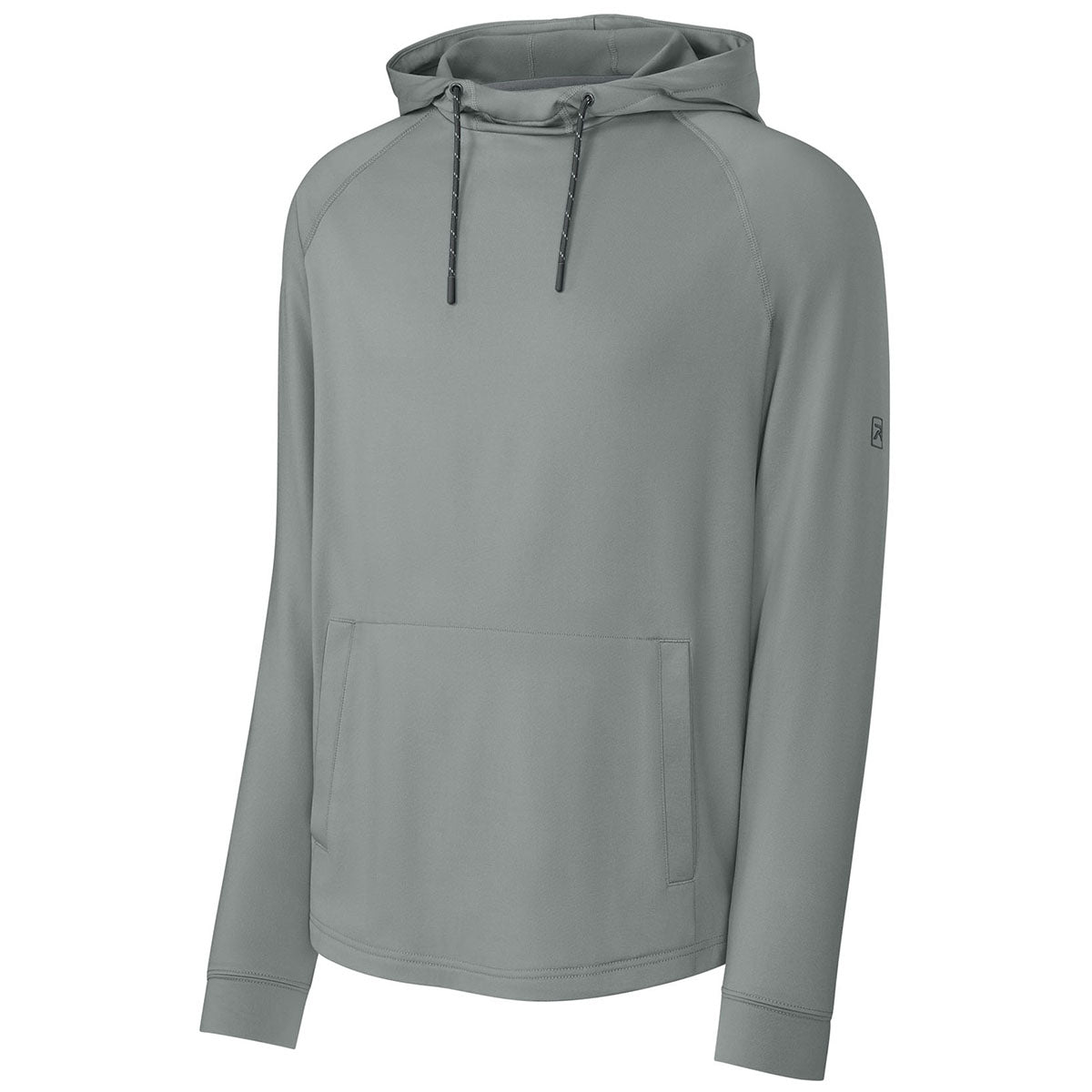 Richardson Men's Grey Charge Performance Fleece Long Sleeve Hoodie