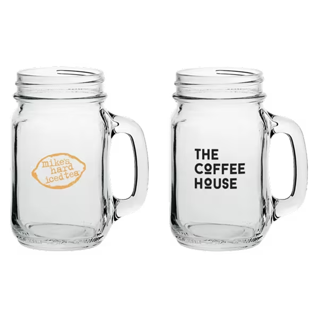 Snugz Clear 16 oz Mason Jars with Handles