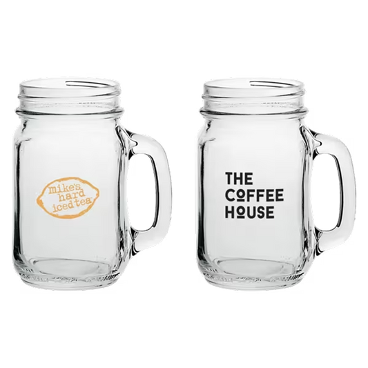 Snugz Clear 16 oz Mason Jars with Handles