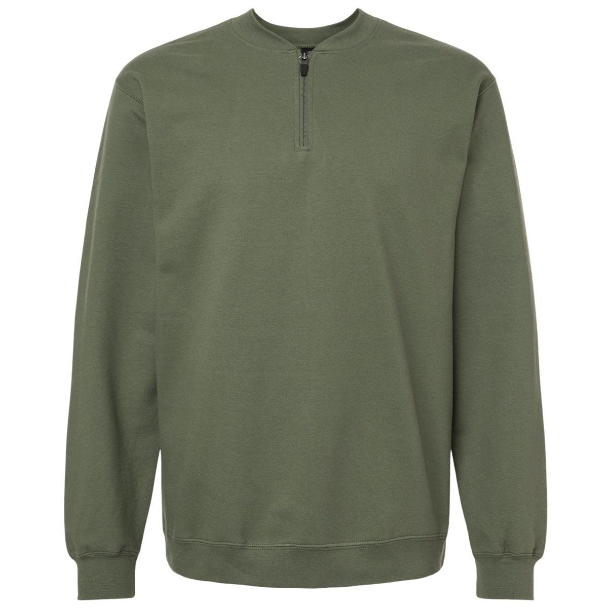 Gildan Unisex Military Green Midweight 1/4 Zip Sweatshirt
