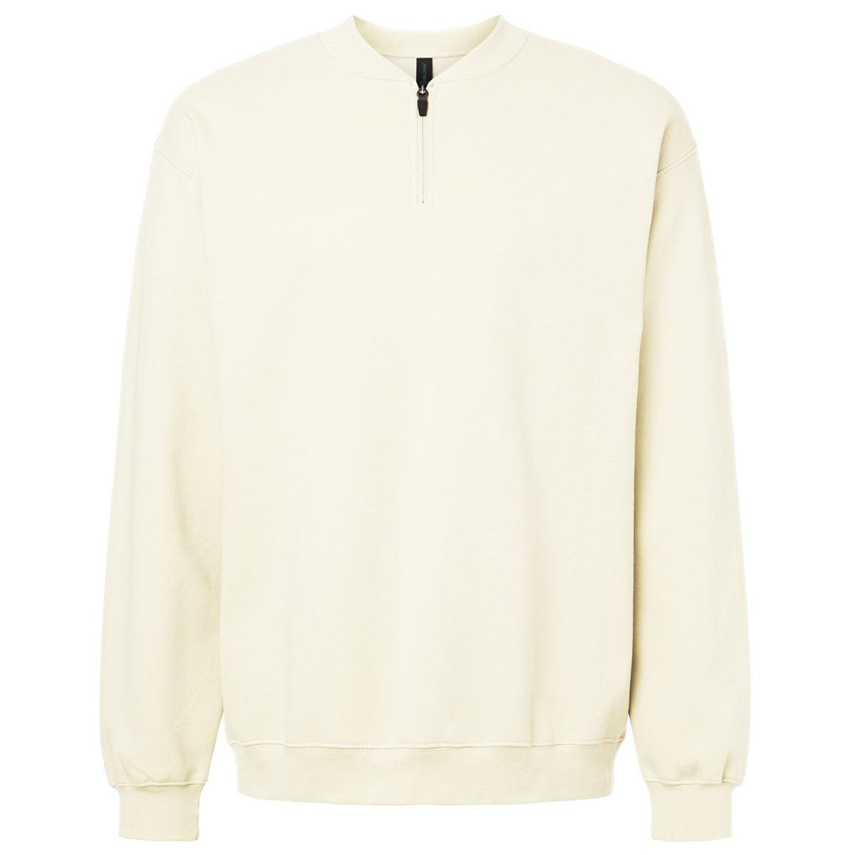 Gildan Unisex Off White Midweight 1/4 Zip Sweatshirt