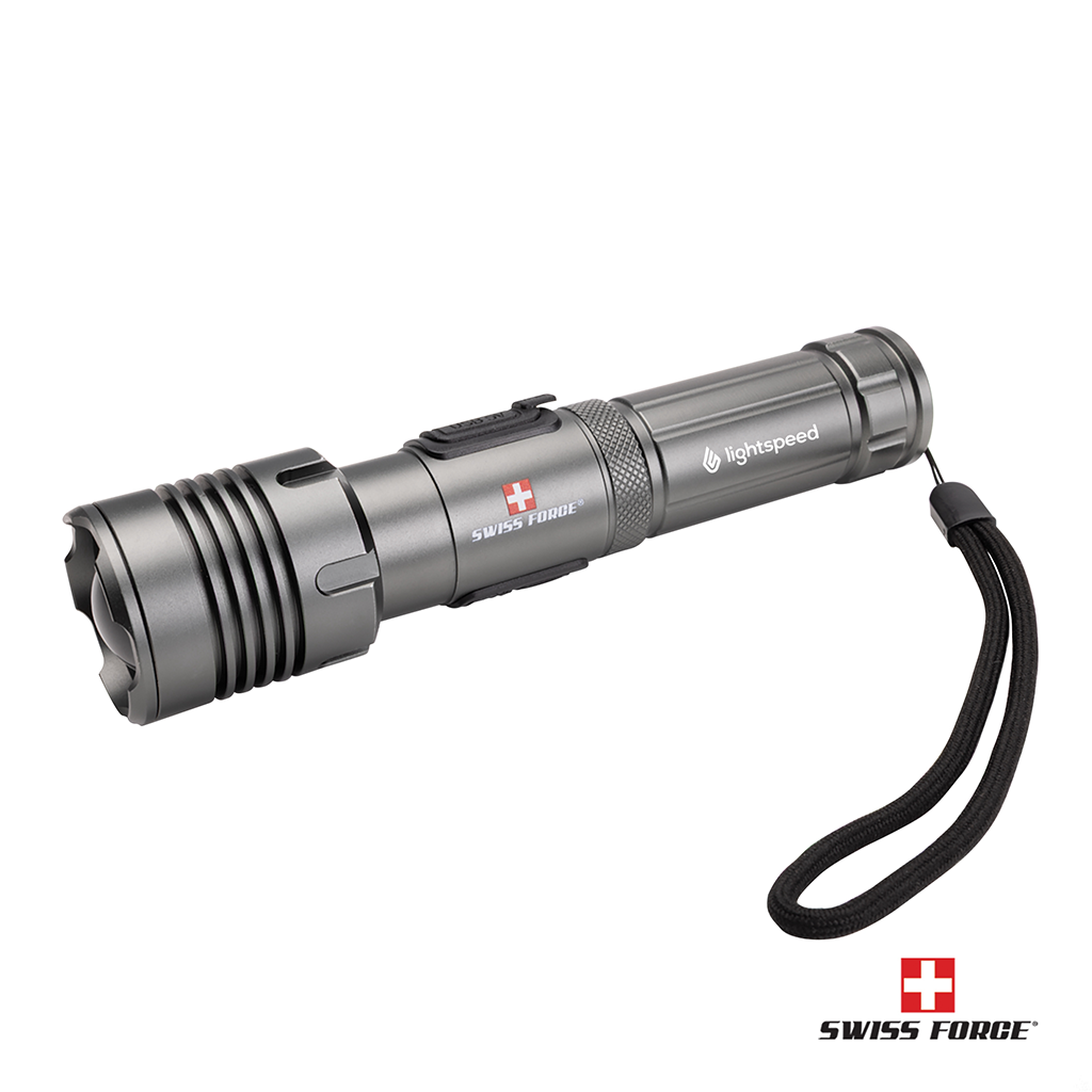 Swiss Force Gunmetal Rimac Aluminum Rechargeable Flashlight