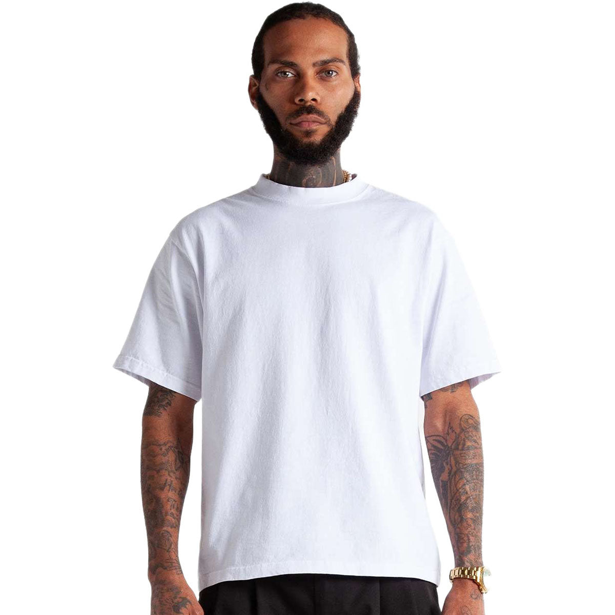 Shaka Wear Unisex White Max Heavyweight Cropped T-Shirt