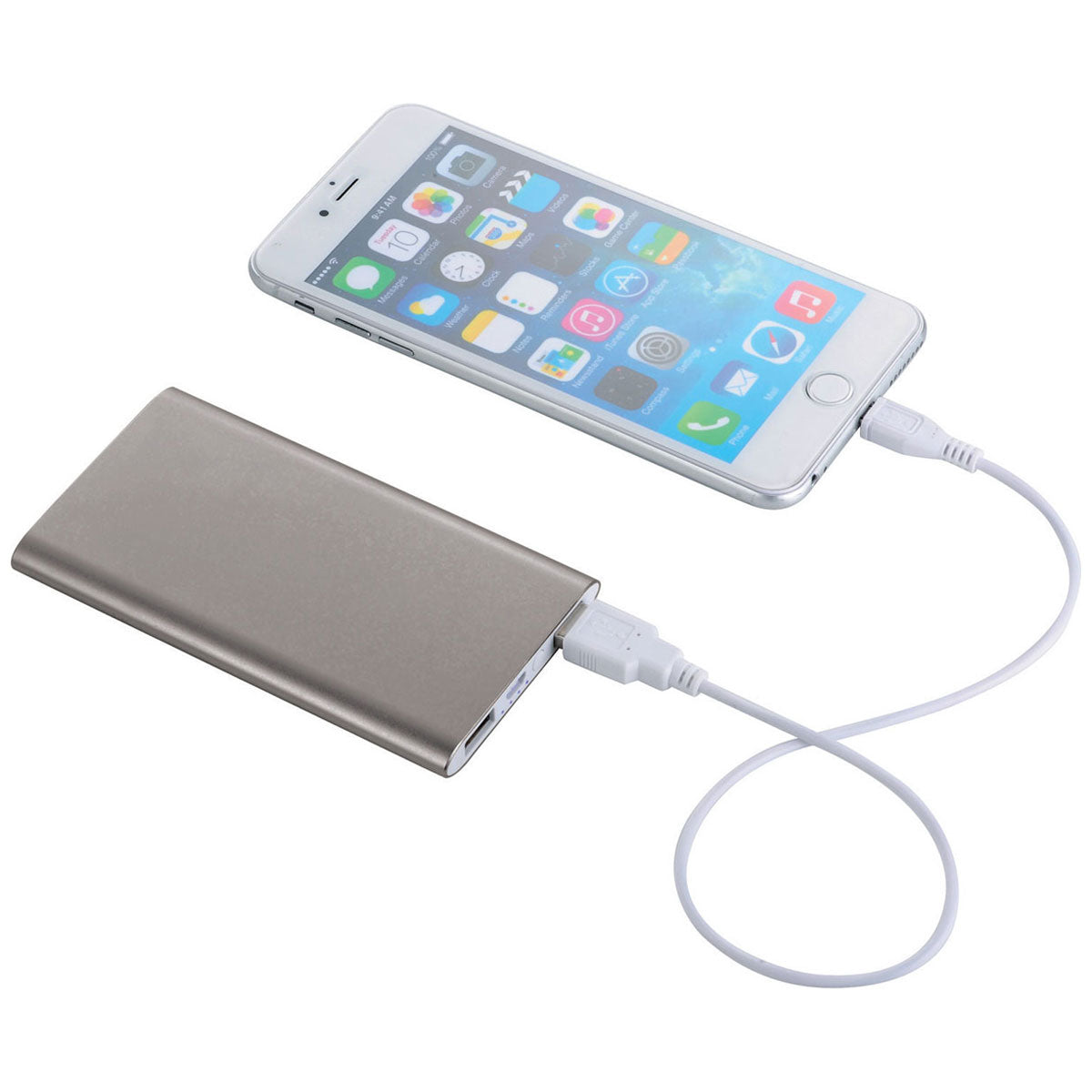 48-Hour Bullet Grey Sleek Aluminum 4,000 mAh Power Bank