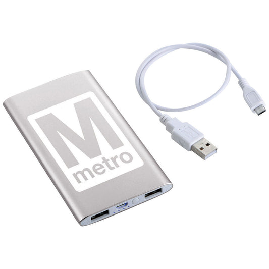 48-Hour Bullet Silver Sleek Aluminum 4,000 mAh Power Bank