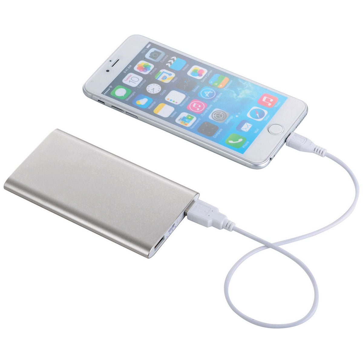 48-Hour Bullet Silver Sleek Aluminum 4,000 mAh Power Bank