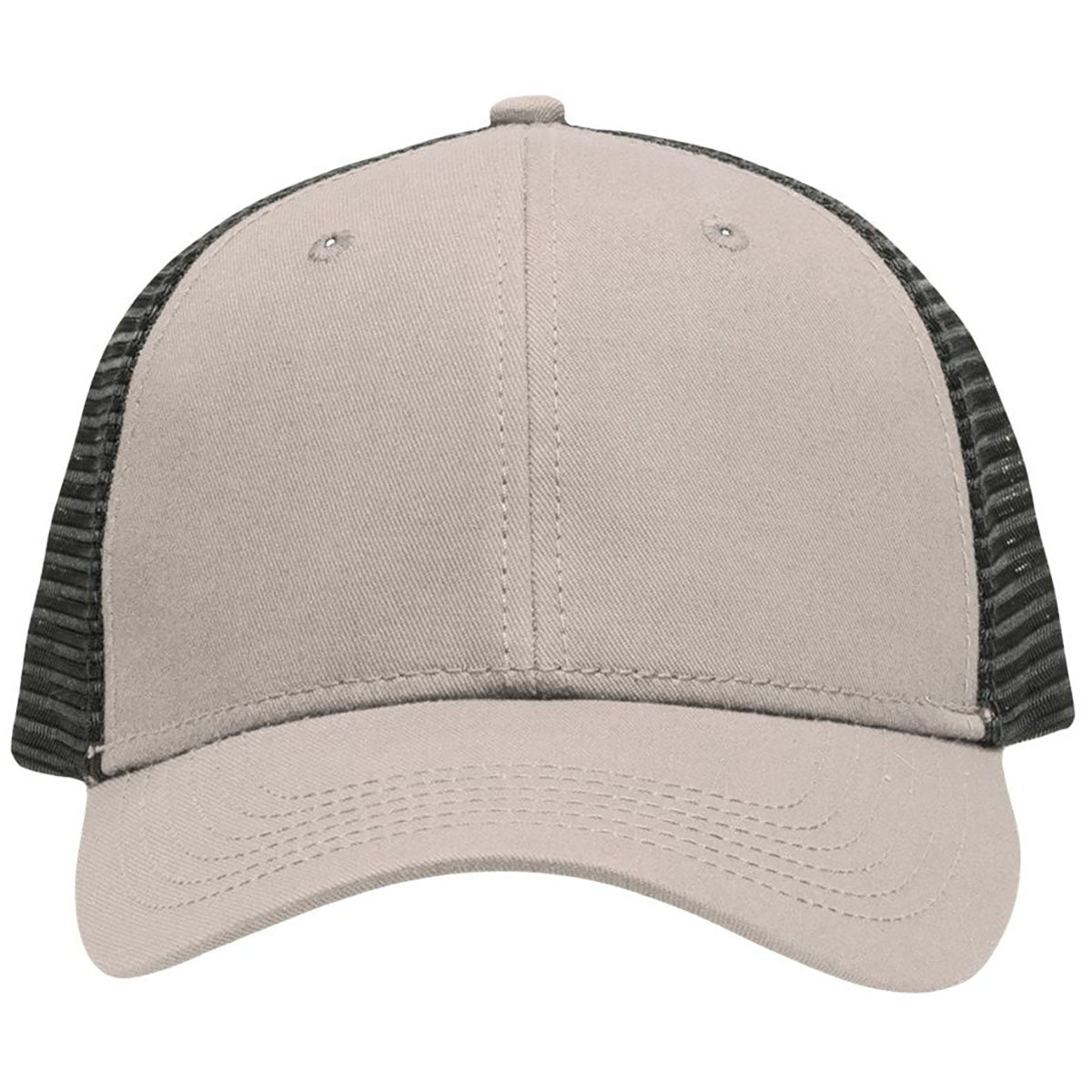Sportsman Chino Khaki/Black Lo-Pro Mesh Back Trucker Fit Cap