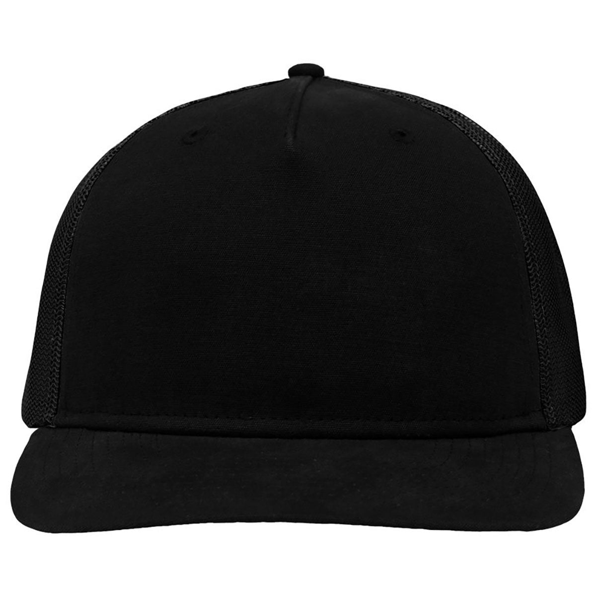 Sportsman Black/Black Modern Five-Panel Trucker Fit Cap