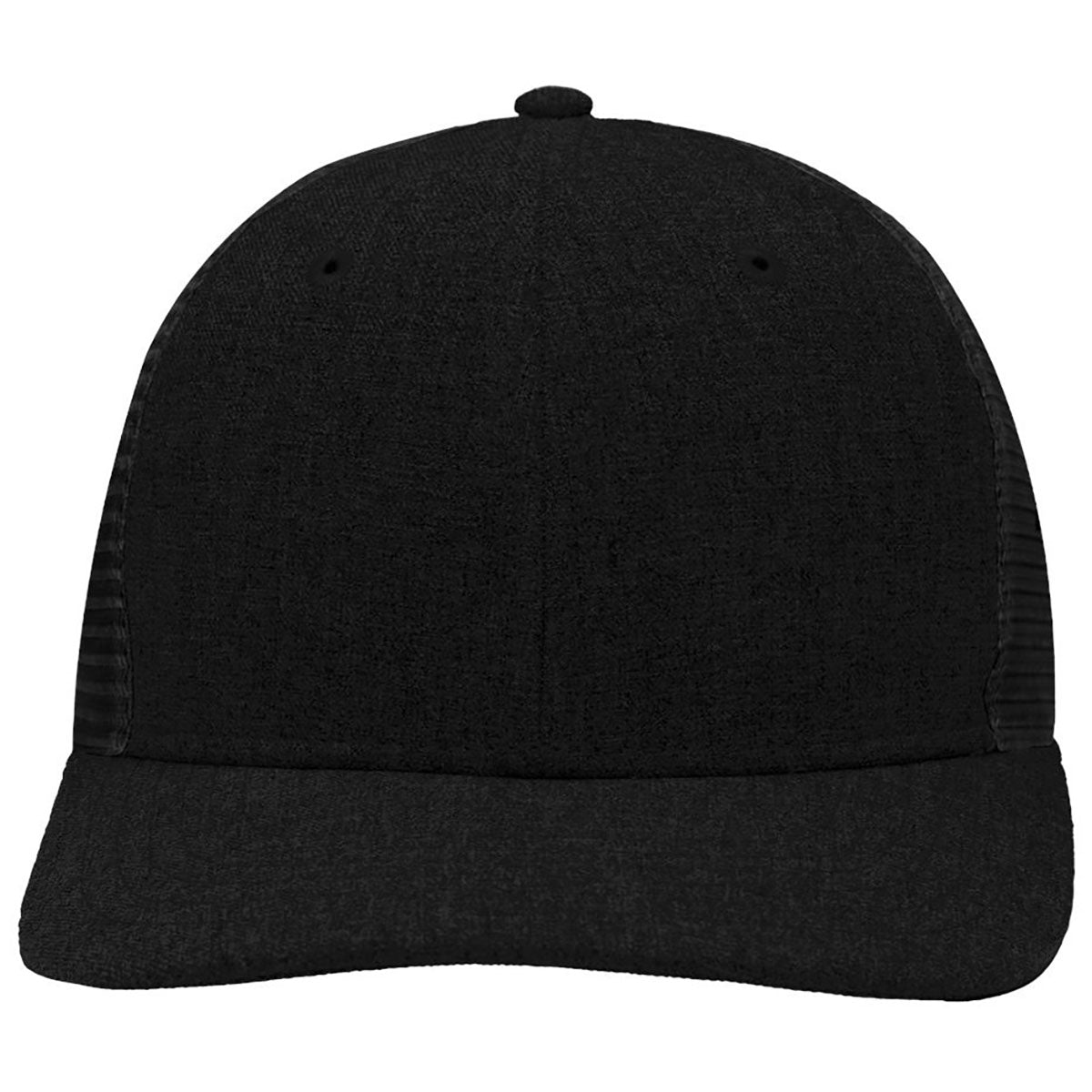 Sportsman X Hatch Black/Black Modern Six-Panel Trucker Fit Cap