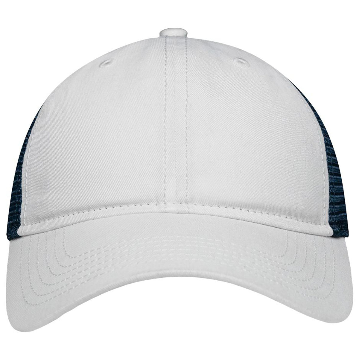 Sportsman White/Navy Mesh Dad Hat Fit
