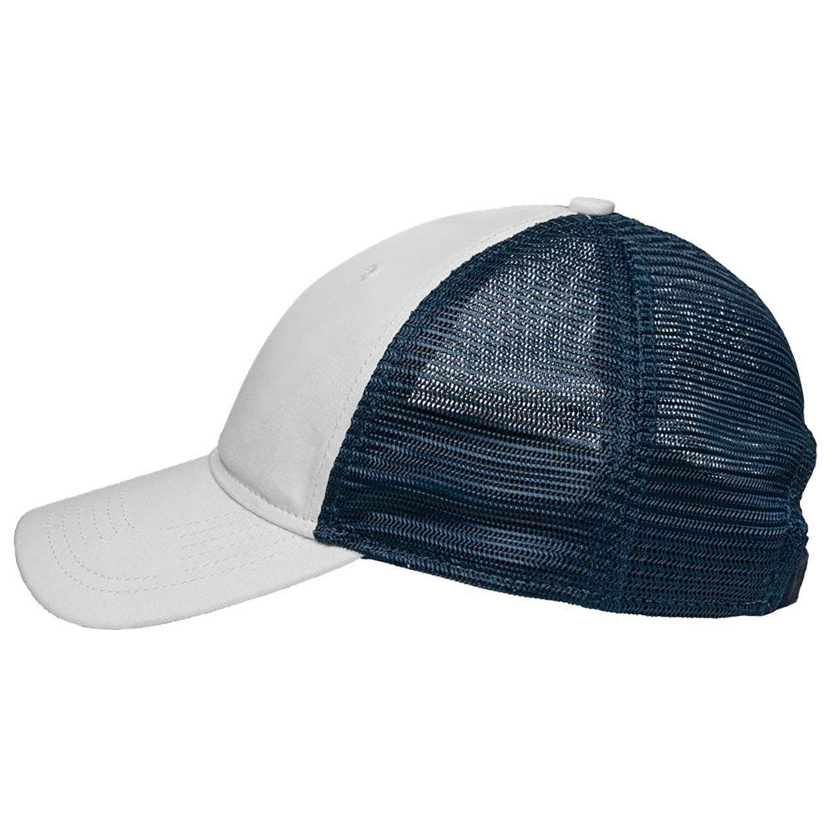 Sportsman White/Navy Mesh Dad Hat Fit