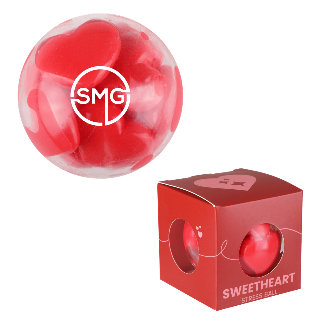 Mixie Clear-Red Sweetheart Stress Ball