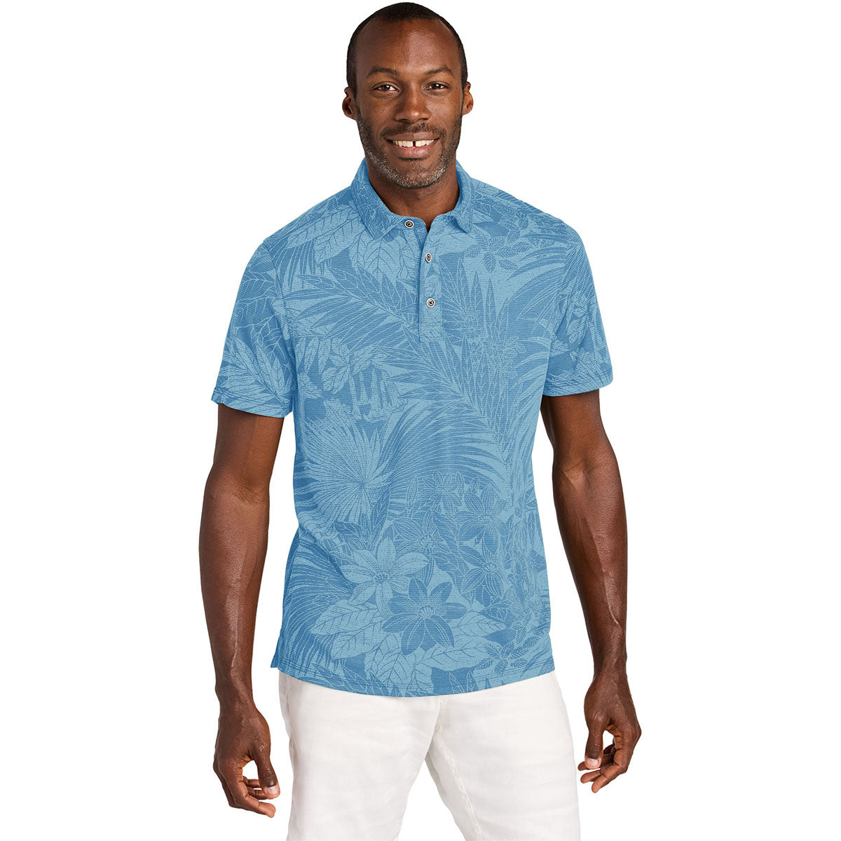 Tommy Bahama Men's Chambray Blue Santiago Paradise Polo