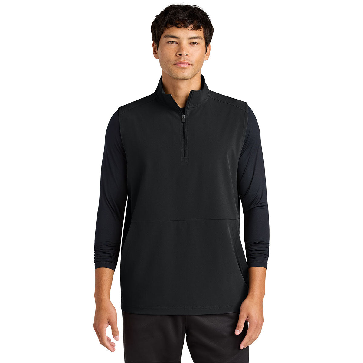 Sport-Tek Men's Black Repeat 1/4-Zip Vest