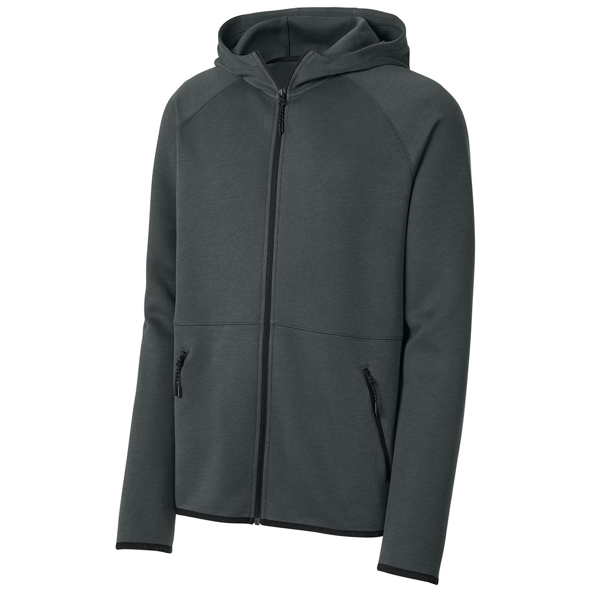 Sport-Tek Men's Iron Grey Phenom Full-Zip Hoodie