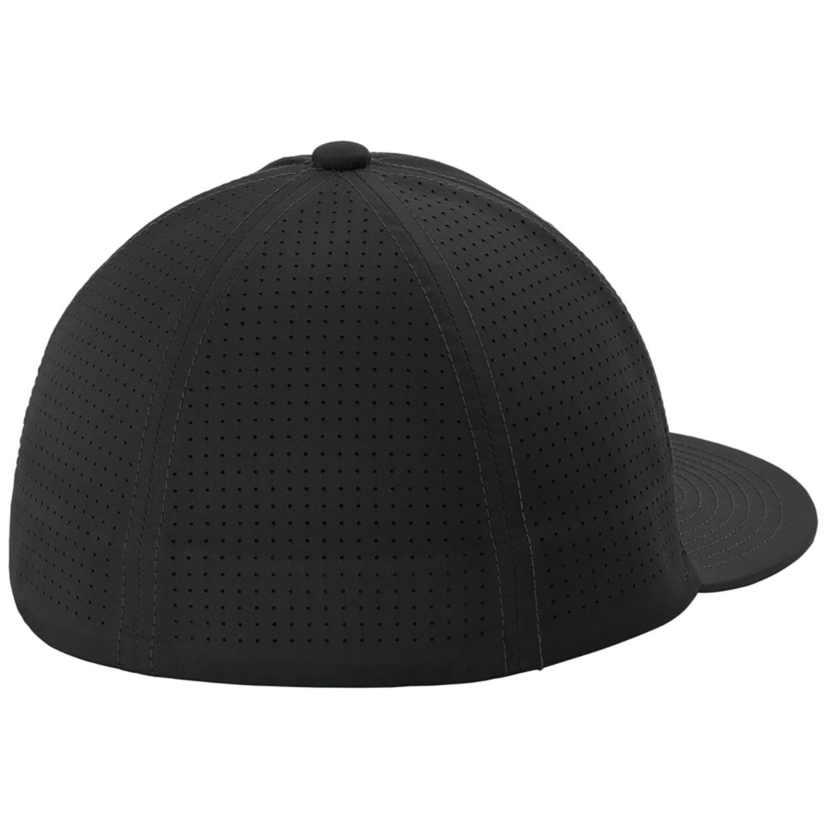 Sport-Tek Black Pro-Cut Stretch-Tek Cap