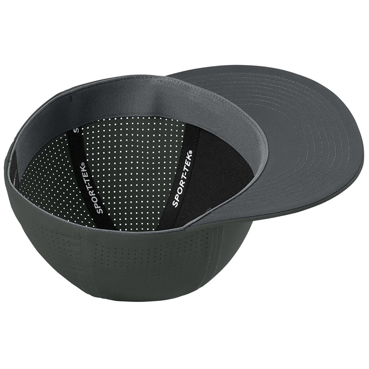 Sport-Tek Iron Grey Pro-Cut Stretch-Tek Cap