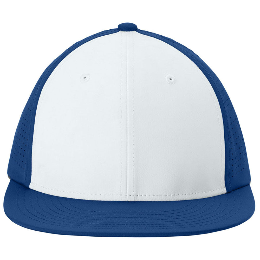 Sport-Tek White/True Royal/True Royal Pro-Cut Stretch-Tek Cap