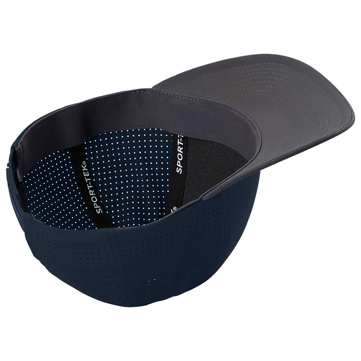 Sport-Tek Black Pro-Cut Adjustable Cap