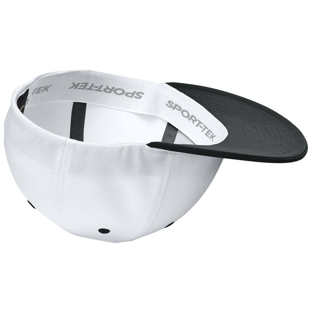 Sport-Tek White/Black/White Impact Mesh Stretch-Tek Cap