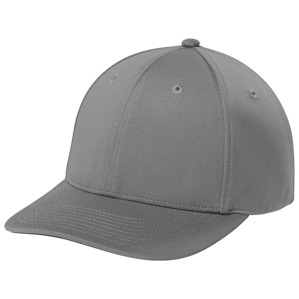 Sport-Tek Grey Concrete Impact Mesh Stretch-Tek Adjustable Cap