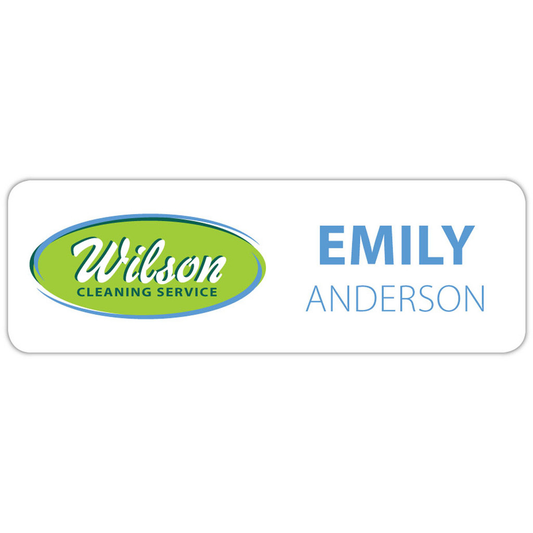 Beacon White St. Paul Standard Name Badge - 1" x 3"