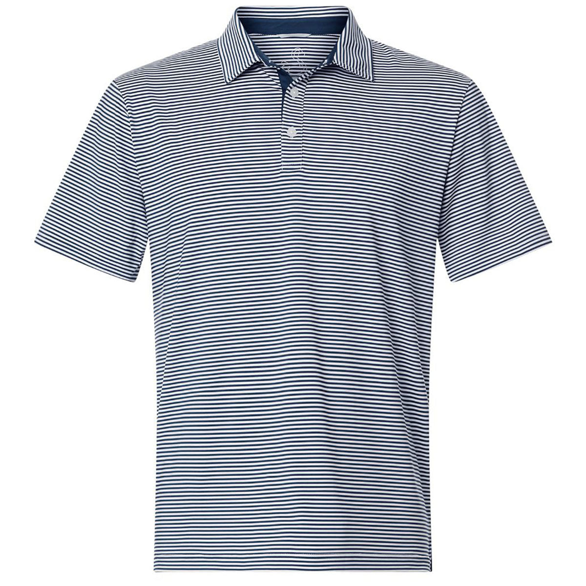 Swannies Men's Navy White Smith Striped Polo