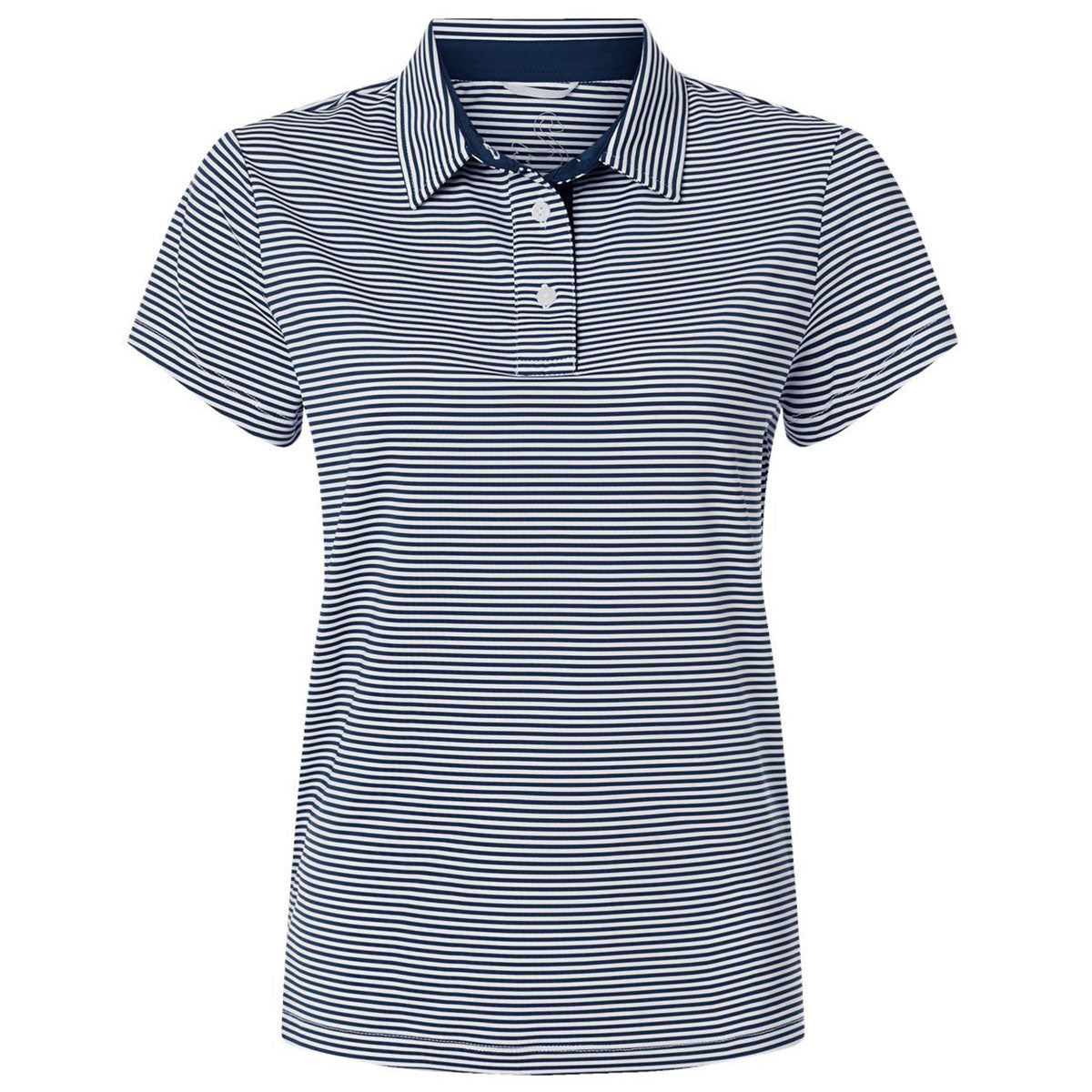 Swannies Women's Navy White Kayla Striped Polo
