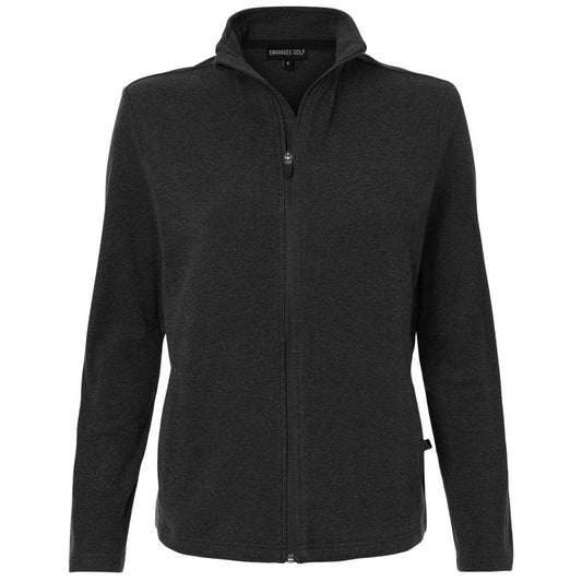 Swannies Women's Black Heather Emily Full-Zip