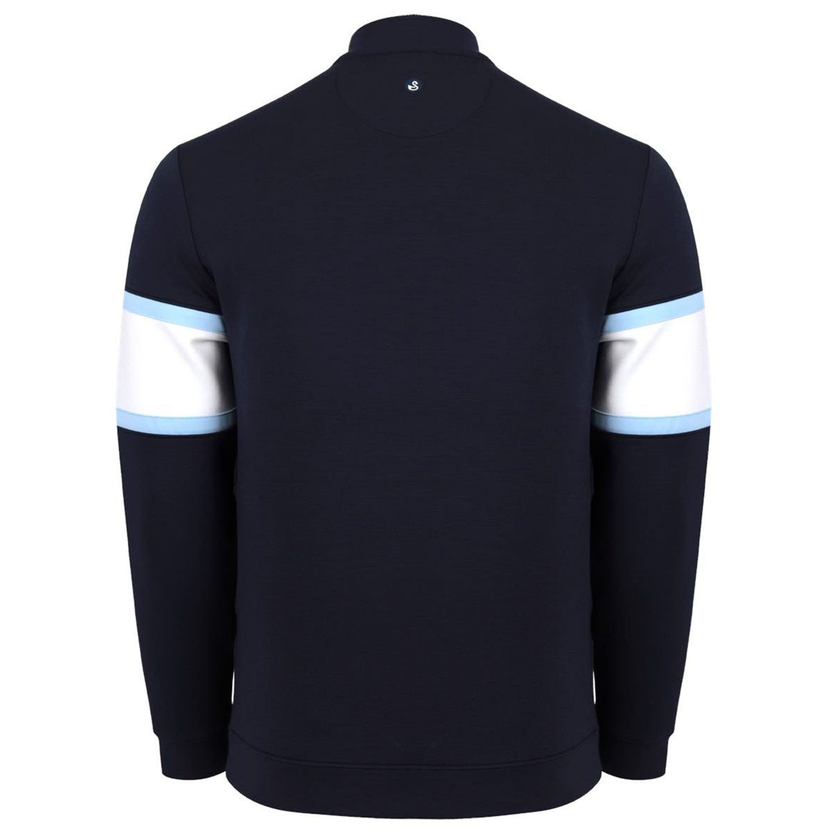 Swannies Men's Navy/White Own Quarter-Zip Colorblock Pullover